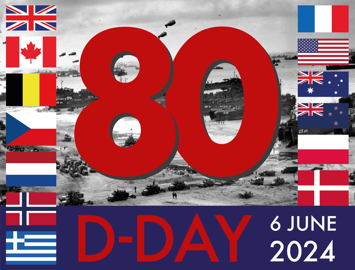 D Day 80 Logo