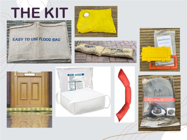 Items of the flood resilience kit